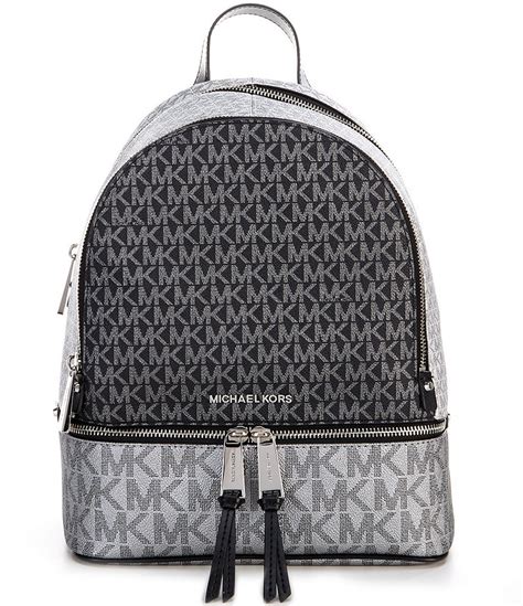 michael michael kors rhea medium logo backpack|signature rhea zip medium backpack.